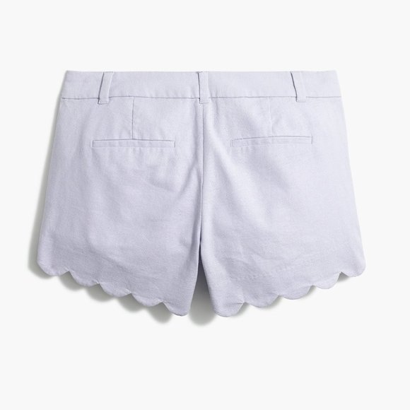💥NWT J. Crew Linen/Cotton scalloped hem shorts - Picture 3 of 4
